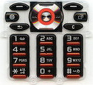 Sony-Ericsson W880i Tastaturmatte Original Black - Orange
