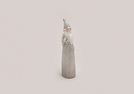 NIKOLAUS SILBER/GRAU KERAMIK 40CM