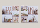 WANDBILD A.KEILRAHMEN LOVE/HOME 2-F.S.60X60CM