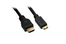 Kabel HDMI High Speed with Ethernet 19p (St.) - 19p mini (St.) gold 3,0 m black