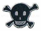 P-044 Aufnäher Patch Totenkopf schwarz rot