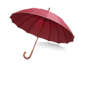 Stockschirm, Pongee-Polyester, Farbe: Rot, Groesse: Ø 113 x 91 cm