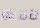 WINDLICHT GLAS M.DUFTWACHS LAVENDEL 6X7CM