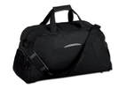 Reisetasche aus Polyester 420D mit Schultergurt. 1 Hauptfach und 2 weitere Faecher, fester Boden.