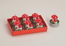 TEELICHT-SET 6TLG. FLIEGENPILZ 3X4CM
