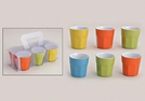ESPRESSOTASSEN-SET KERAMIK 4-FACH SORT.6CM