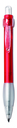 Kugelschreiber 'Clear', Farbe: Rot, Groesse: Ø 1,4 x 13,1 cm