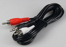 Audio-Kabel Cinch/Klinke, 1,5m, 2x Cinch / 1x Klinkenstecker, stereo