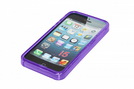 Silicon Case (Flex) für Apple iPhone 5S transparent / purple