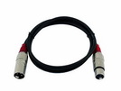 Kabel MC-15R, 1,5m, rot, XLR m/f, sym