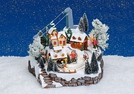 WINTERSZENE SEILBAHN M.BELEUCHTUNG+MUSIK POLY