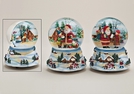 SPIELUHR/SCHNEEKUGEL NIKOLAUS POLY 15CM