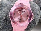 pink Leonira Silikonuhr Silikon Uhr Analoguhr Wat