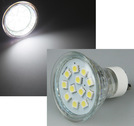 LED Strahler GU10 'H30 SMD' 12 SMD LEDs, 6000k, 200lm, 120°, 230V/2,5W, weiß