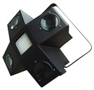 LED DJ-Lichteffekt mit Stroboskop Ibiza ''LE4-STR'', 4-Eyes RGBAW-LED, 50W