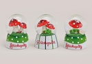 GLIMMERKUGEL GLUECKSPILZ POLY/GLAS 3-F.S.9CM