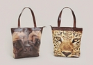 HANDTASCHE TIGER/HUND PU 2-F.S.38X10X35CM