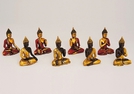 BUDDHA SITZEND POLY 8-F. SORT.8X4X11CM