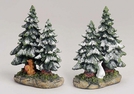 DEKO-TANNE 2TLG. POLY EICHH./HASE 13CM