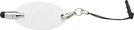 Schluesselanhaenger 'Message', Farbe: Weiss, Groesse: 6 x 2,6 x 0,8 cm