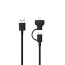 Ozaki O!Tool Combo Datenkabel Lightning & Micro-USB Black