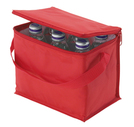Nylon Kuehltasche"Alaska" f.6 x 0,5 l,rot, ca. 20,5 x 13,5 x 17 cm