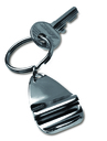Schluesselanhaenger 'Kalinka', Farbe: Silber, Groesse: 8,6 x 3 x 0,7 cm