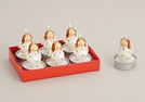 TEELICHT-SET 6TLG. ENGEL WEISS 3X5CM