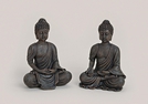 BUDDHA SITZEND BRAUN POLY 2-F.S.12CM