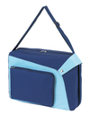 Schultertasche "Evolution" 600D,blau/h.b, ca. 41 x 30 x 10 cm