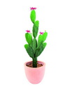 Blätterkaktus mit Blüte 77cm, Kunstpflanze