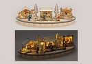 WINTERSZENE HOLZ M.LED-BELEUCHTUNG 45X15X13CM