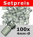 100er Beutel F-Stecker 4mm
