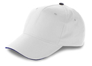 Baseball-Cap, 5 Panel, Farbe: Weiss, Groesse: 26 x 20 cm