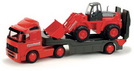 LKW mit Radlader im Display