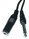 Klinkenstecker 6,3mm Stereo auf Klinkenkupplung 6,3mm, 5m