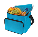 Kuehltasche"Ice"420D, tuerkis/schw, ca. 28,5 x 25 x 25/30 cm