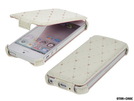 Star-Case® Flip ''Roma'' ''bling bling'' für Apple IPhone 5 , 5S White