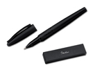 Rollerpen aus Metall in schwarzerGeschenkbox, blauschreibende Mine.