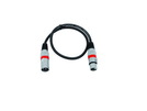 Kabel MC-05R, 0,5m, schw/rot, XLR m/f, bsym