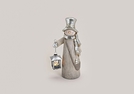 SCHNEEMANN M.LATERNE SILBER/GRAU KER.41CM