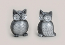 EULE DEKO SCHWARZ-SILBER POLY 2-F.S.17CM
