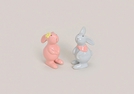 HASE MAEDCHEN/JUNGE PINK/GRAU KER.2-F.S.8CM