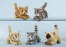 Katzen 16 cm, Plüsch sortiert im 5er Set