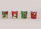 BECHER WEIHNACHTEN KERAMIK 4-F.S.11CM