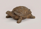 SCHILDKROETE ANTIK-BRAUN POLY 33CM}