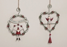 WEIHNACHTSHAENGER METALL SORT.12-13CM/23CM L.