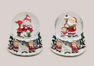 SPIELUHR/SCHNEEKUGEL WEIHN.-SZENE POLY S.15CM