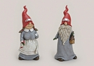 WICHTEL WEIHN.GRAU/ROT POLY 2-F.S.25CM