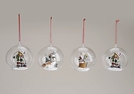 CHRISTBAUMKUGEL GLAS WEIHNACHTSF. S.9X8CM